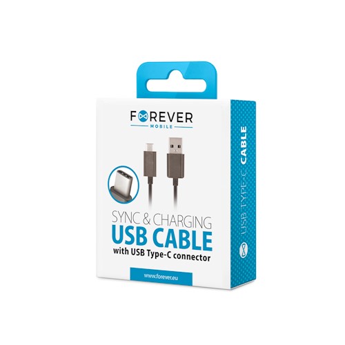 Cablu Type C, Forever, 2A, Negru 1m thumb