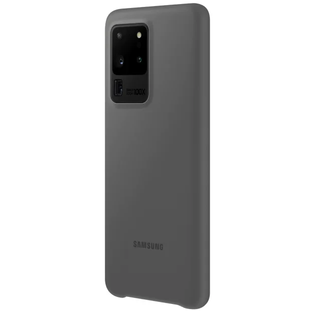 Capac protectie spate Samsung Silicone Cover pentru Galaxy S20 Ultra EF-PG988T Gray