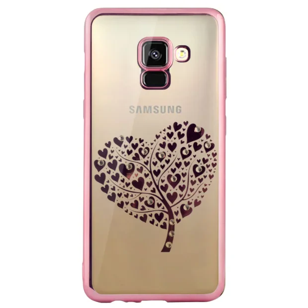 Carcasa Fashion Samsung Galaxy A8 2018 Tree Heart Roz  Beeyo