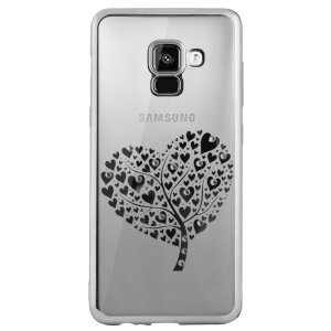 Carcasa Fashion Samsung Galaxy A8 Plus 2018 Heart tree Argintie Beeyo