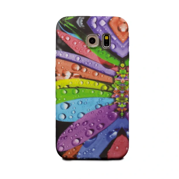 Carcasa Fashion Samsung Galaxy S6 Edge, Rainbow Flower