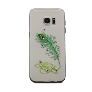Carcasa Fashion Samsung Galaxy S7 Edge, Peacock Feather