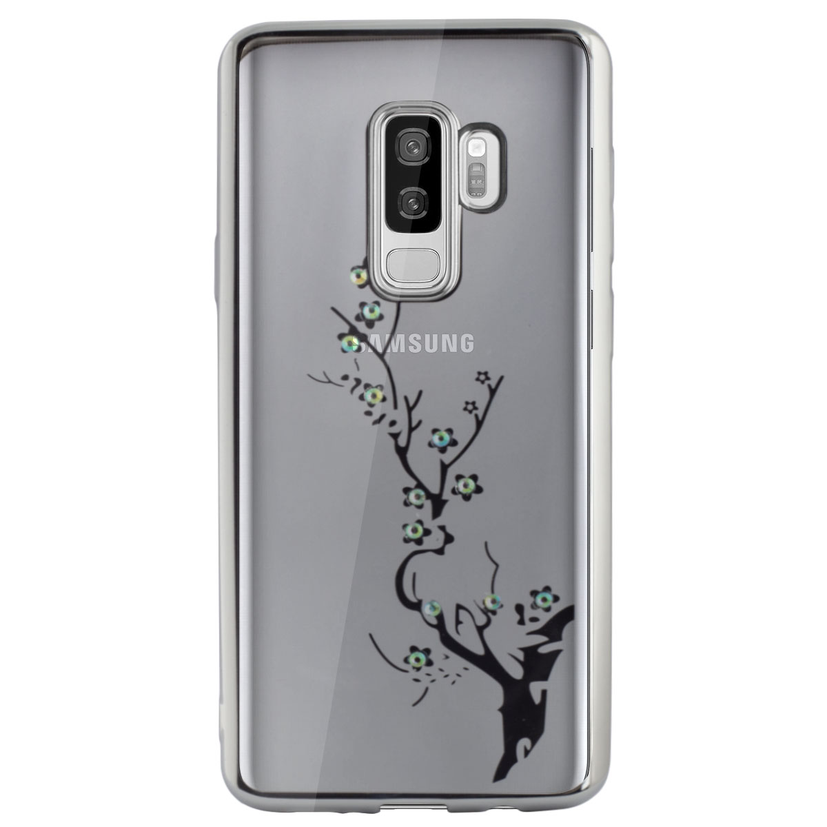 Carcasa Fashion Samsung Galaxy S9 Plus Branch Argintie Beeyo thumb