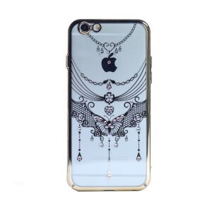 Husa hard fashion iPhone 6/6S Contakt Gold Butterfly