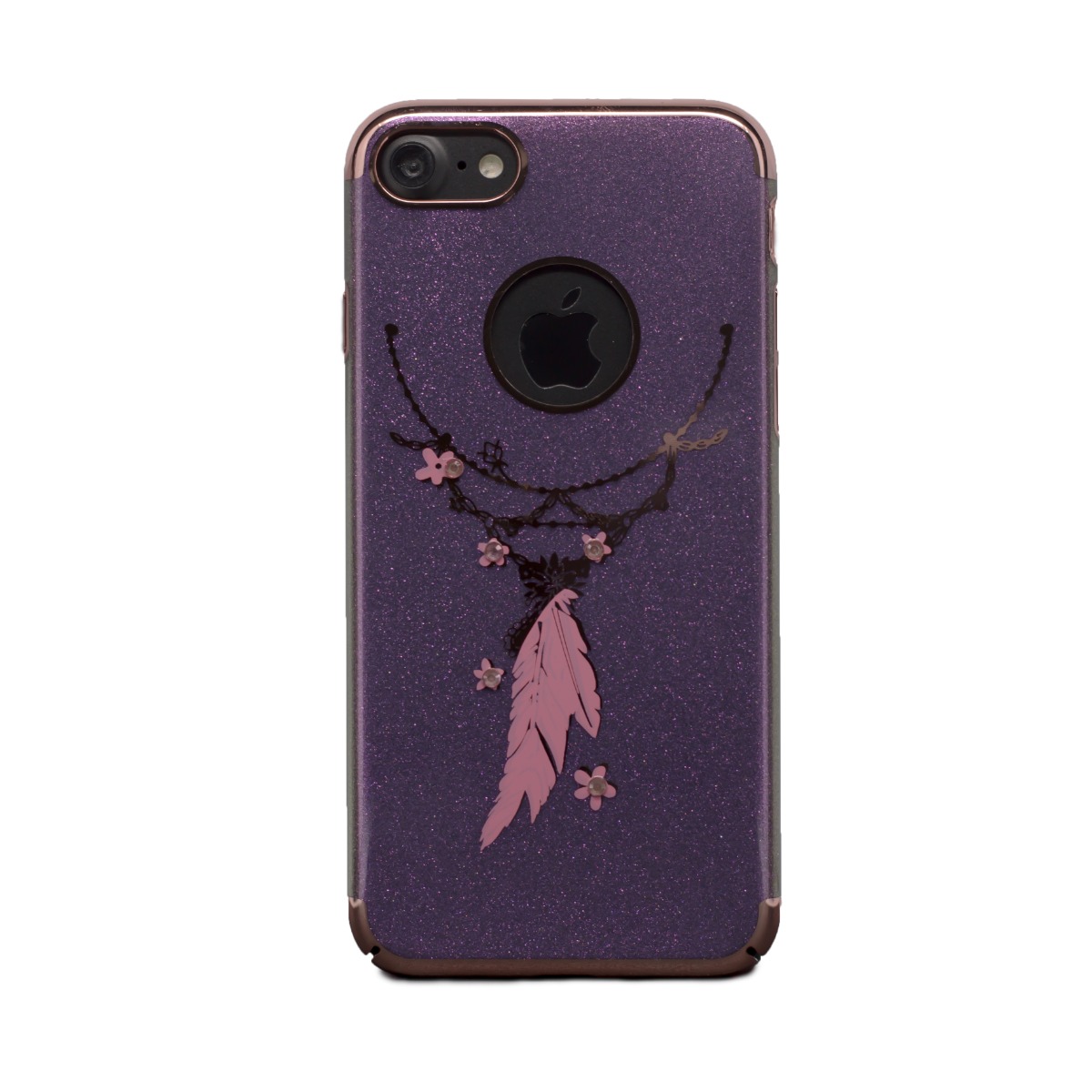 Carcasa hard fashion iPhone 7/8/SE 2, Contakt Pink Feather thumb