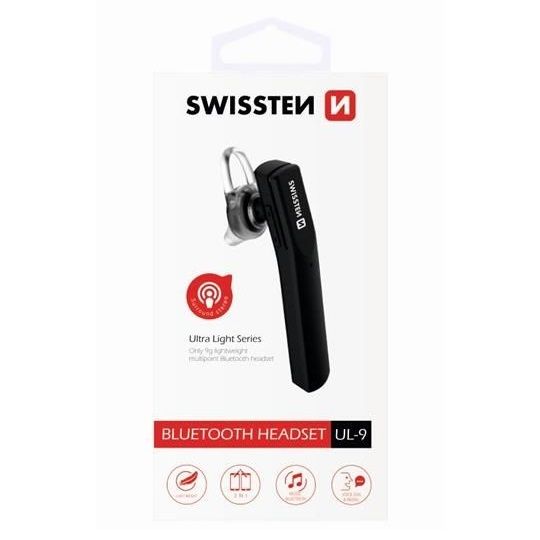 Casca Bluetooth Swissten Ultra Light UL-9 Negru thumb