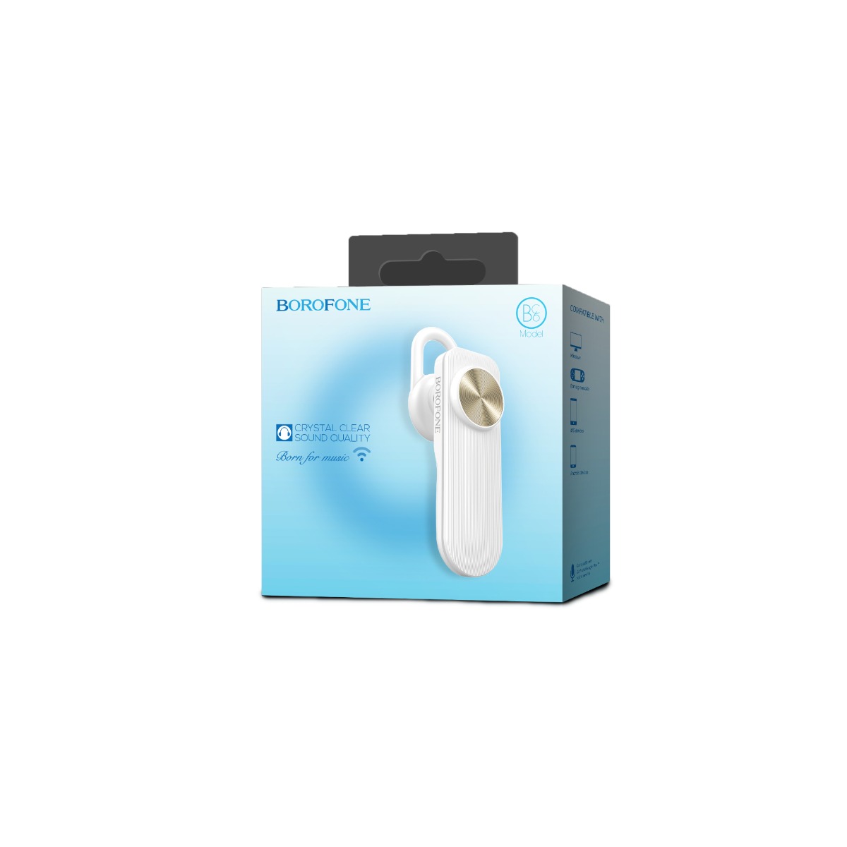 Casca bluetooth ultra usoara, Borofone BC6 Alba thumb