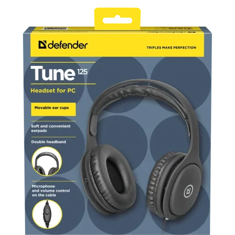 Casti Audio Defender Tune 125 Jack 3.5mm Negru