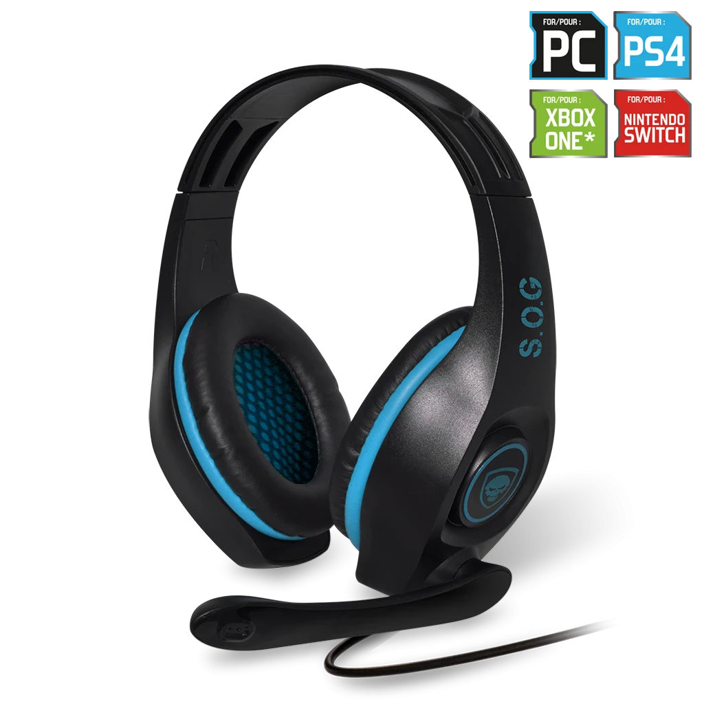 Casti Audio Gaming Spirit of Gamer Pro-H5 pentru PS4/Xbox/Nintendo Microfon si Jack 3.5mm Albastru thumb