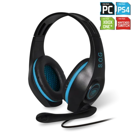 Casti Audio Gaming Spirit of Gamer Pro-H5 pentru PS4/Xbox/Nintendo Microfon si Jack 3.5mm Albastru