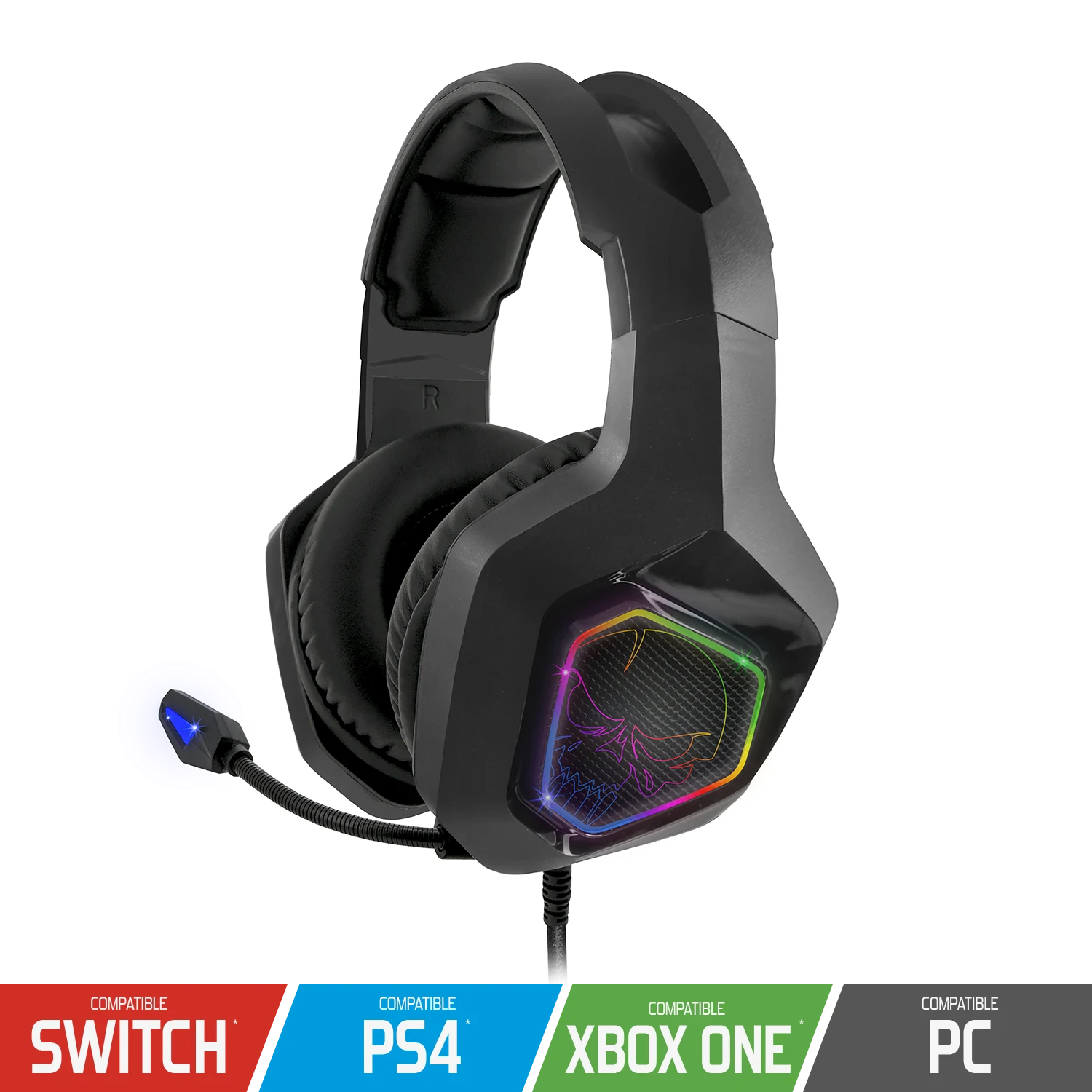 Casti Audio Gaming Spirit of Gamer Pro-H50 RGB pentru PS4/Xbox/Nintendo Microfon si Jack 3.5mm Negru thumb