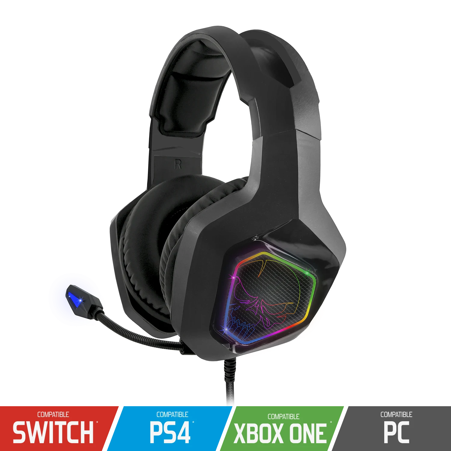 Casti Audio Gaming Spirit of Gamer Pro-H50 RGB pentru PS4/Xbox/Nintendo Microfon si Jack 3.5mm Negru thumb