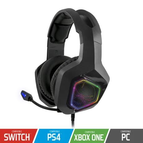 Casti Audio Gaming Spirit of Gamer Pro-H50 RGB pentru PS4/Xbox/Nintendo Microfon si Jack 3.5mm Negru