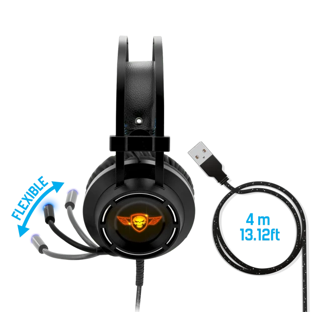 Casti Audio Gaming Spirit of Gamer Microfon si Jack 3.5mm Negru