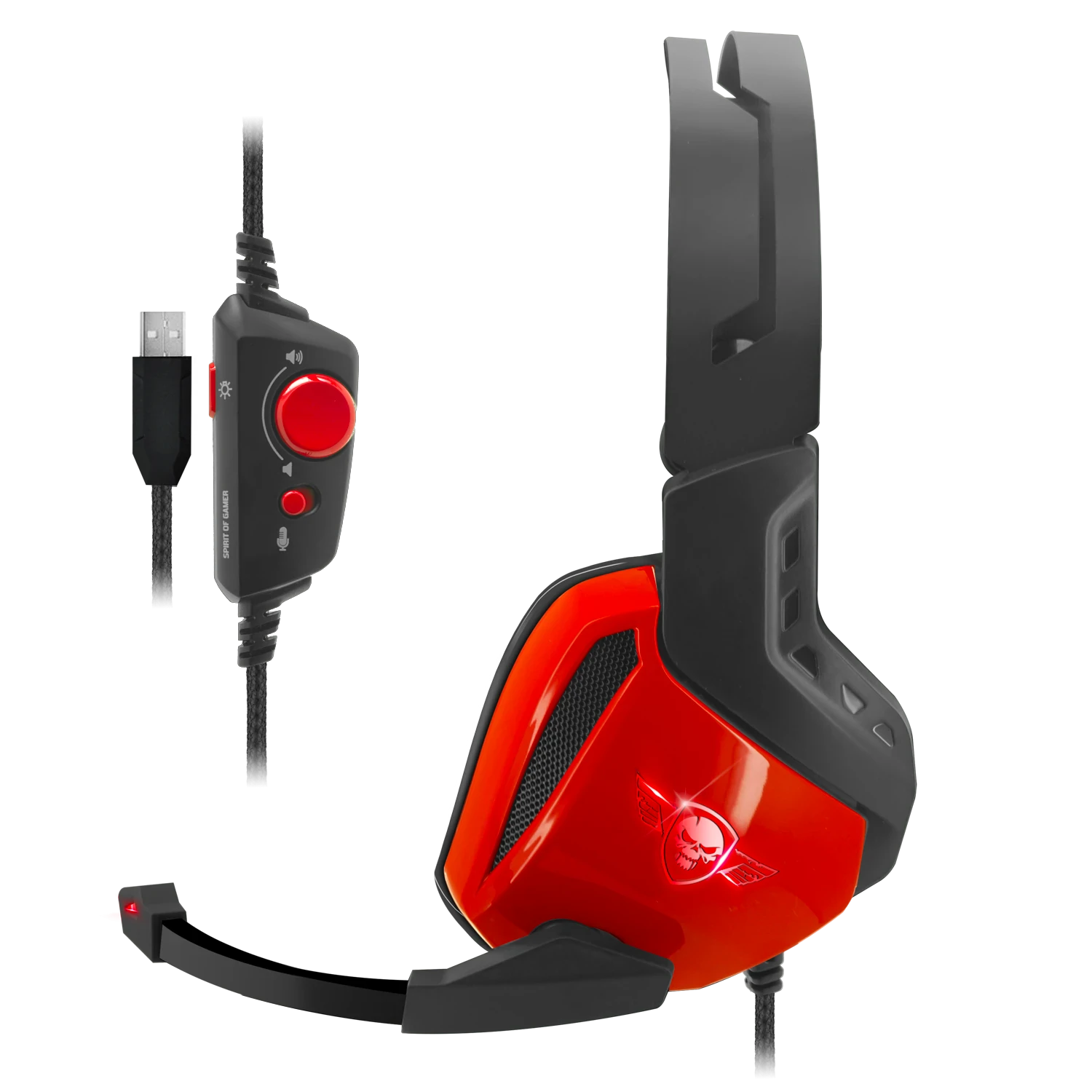 Casti Gaming Audio Spirit of Gamer Xpert-H100 Helmet Virtual 7.1 Output Usb Rosu thumb