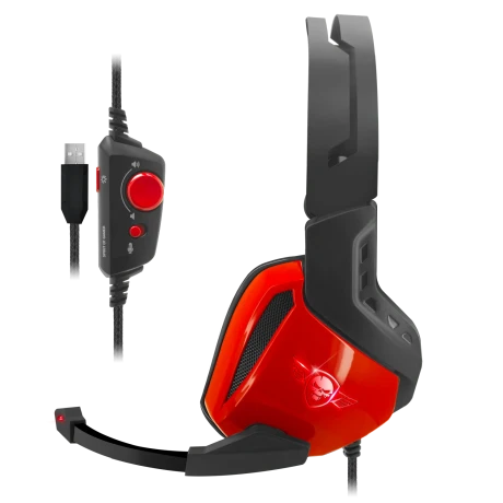 Casti Gaming Audio Spirit of Gamer Xpert-H100 Helmet Virtual 7.1 Output Usb Rosu