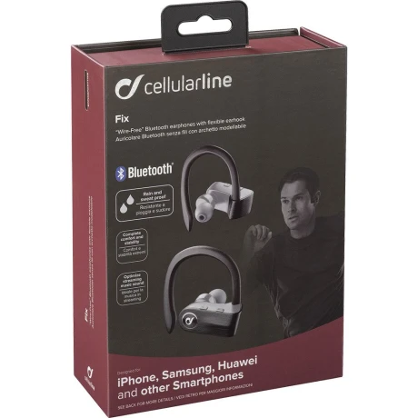 Casti Bluetooth Cellularline TWS Sport BT 4.0 Negru