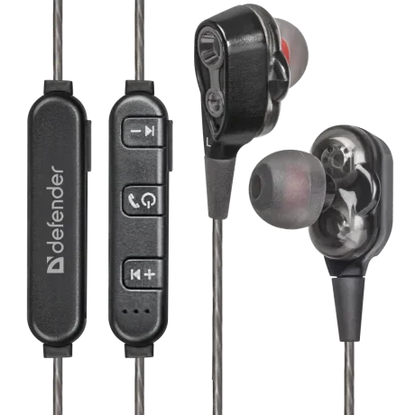 Casti Bluetooth Defender FreeMotion B640 Wireless BT 5.0 Negru