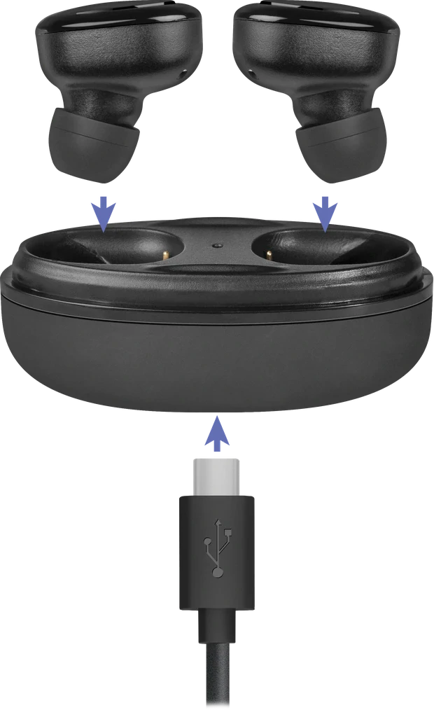 Casti Bluetooth Defender Twins 635 TWS Wireless BT 4.2 Negru thumb