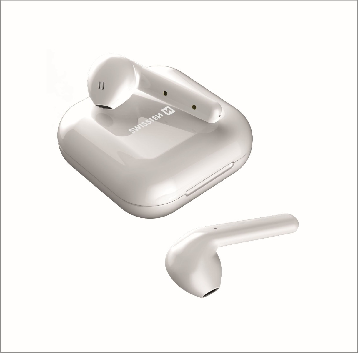 Casti Bluetooth Swissten Flypods TWS BT 5.0 Alb thumb