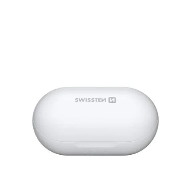 Casti Bluetooth Swissten TWS Stonebuds BT 5.0 Alb