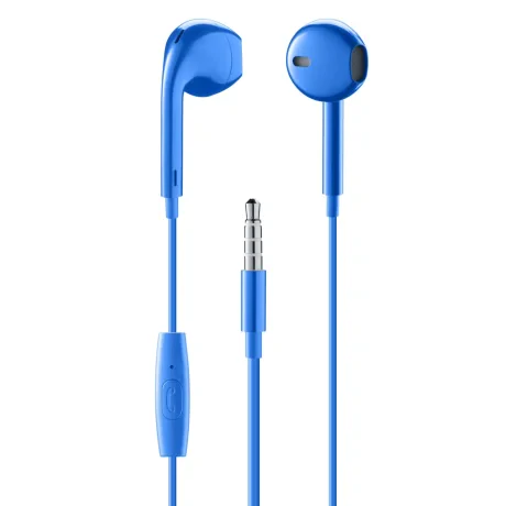 Casti cu Fir Cellularline Capsule Microfon Jack 3.5mm Albastru