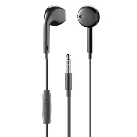 Casti cu Fir Cellularline Capsule Microfon Jack 3.5mm Negru