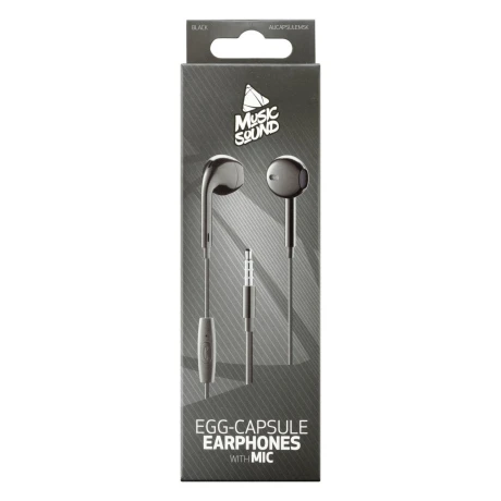 Casti cu Fir Cellularline Capsule Microfon Jack 3.5mm Negru