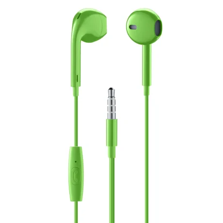Casti cu Fir Cellularline Capsule Microfon Jack 3.5mm Verde