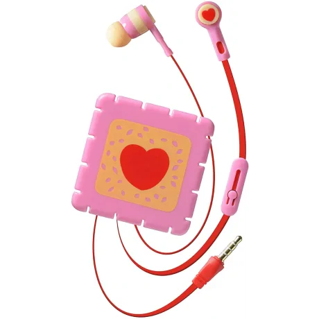 Casti cu Fir Cellularline Cute&amp;Sweet Biscuit Microfon Jack 3.5mm