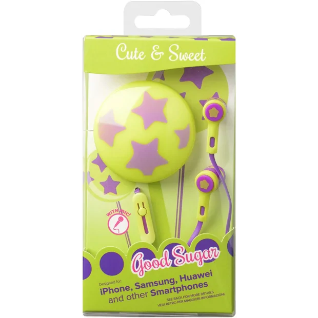 Casti cu Fir Cellularline Cute&amp;Sweet Candy Microfon Jack 3.5mm