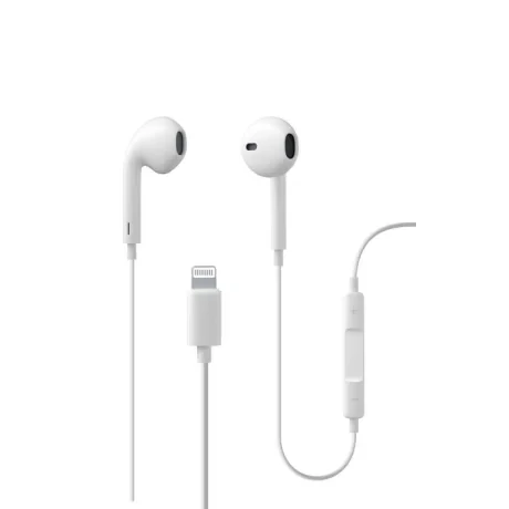 Casti cu Fir Cellularline Swan Microfon cu Input Lightning Alb