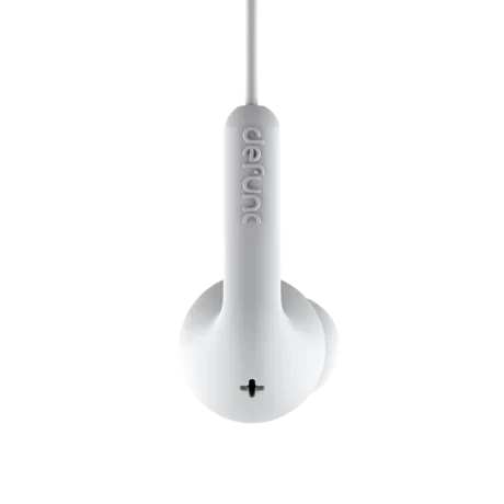 Casti cu Fir DeFunc Basic Music Microfon Jack 3.5mm Alb