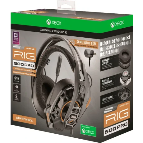 Casti Gaming Plantronics RIG 500 Pro Jack 3.5mm Negru