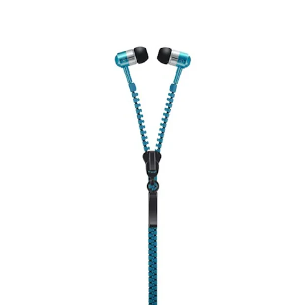 Casti tip fermoar in-ear Forever, jack 3.5mm, Albastru