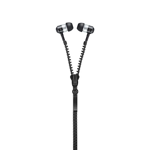 Casti tip fermoar in-ear Forever, jack 3.5mm, Negru thumb