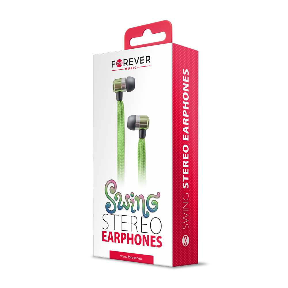 Casti tip siret in-ear Swing Forever, jack 3.5mm, Verde thumb