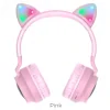 Casti Wireless Hoco W27 Cat Ear BT 5.0 Roz