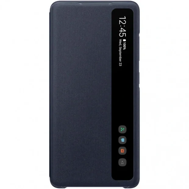 Husa Flip Clear View Samsung pentru Samsung Galaxy S20 FE Navy