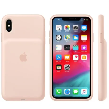 Husa Cover Silicone Apple Smart Battery pentru iPhone X/XS Pink Sand