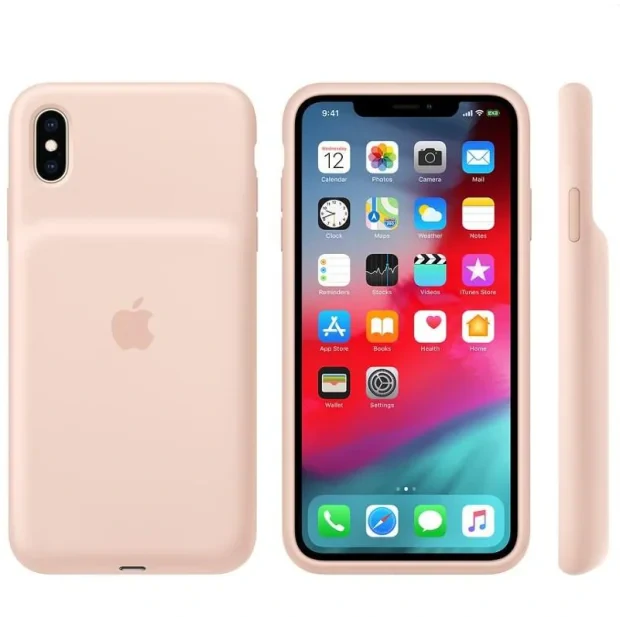 Husa Cover Silicone Apple Smart Battery pentru iPhone X/XS Pink Sand