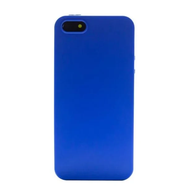 Husa Silicon Slim iPhone 5/5S Albastru Mat