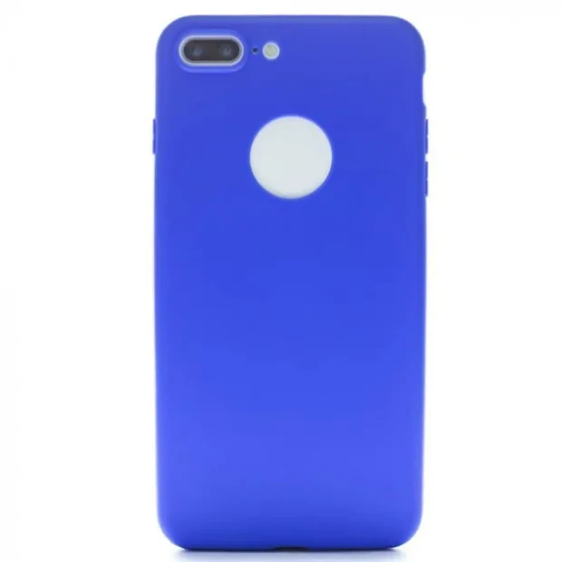 Husa Silicon Slim pentru iPhone 7/8 Plus Albastru Mat