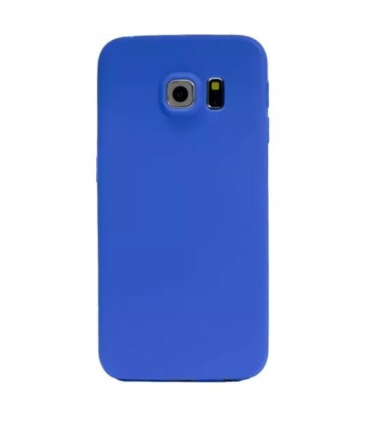 Husa silicon slim Samsung Galaxy S6 Edge Albastru Mat thumb