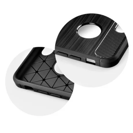 Husa Silicon Slim Samsung Galaxy A51, Negru Carbon