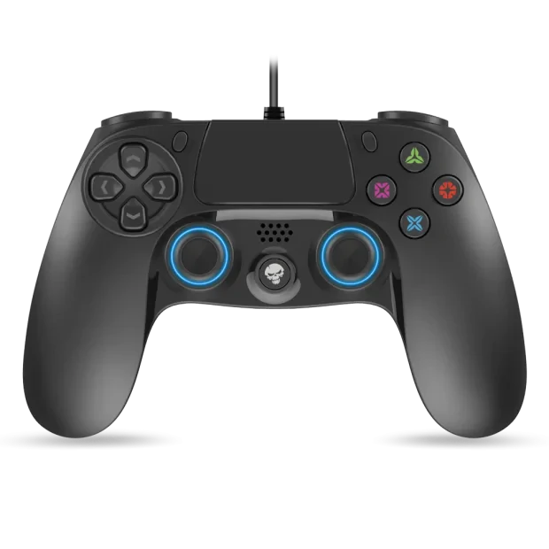 Controller Gaming Spirit of Gamer pentru PS4 cu Fir 2.5m si 16 Butoane Albastru