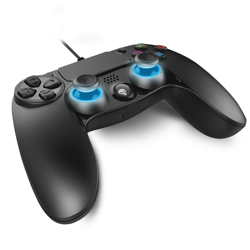 Controller Gaming Spirit of Gamer pentru PS4 cu Fir 2.5m si 16 Butoane Albastru thumb