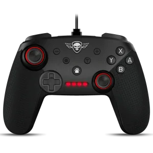 Controller Gaming Spirit of Gamer pentru Nintendo Switch Pro cu Fir 1.8m Negru