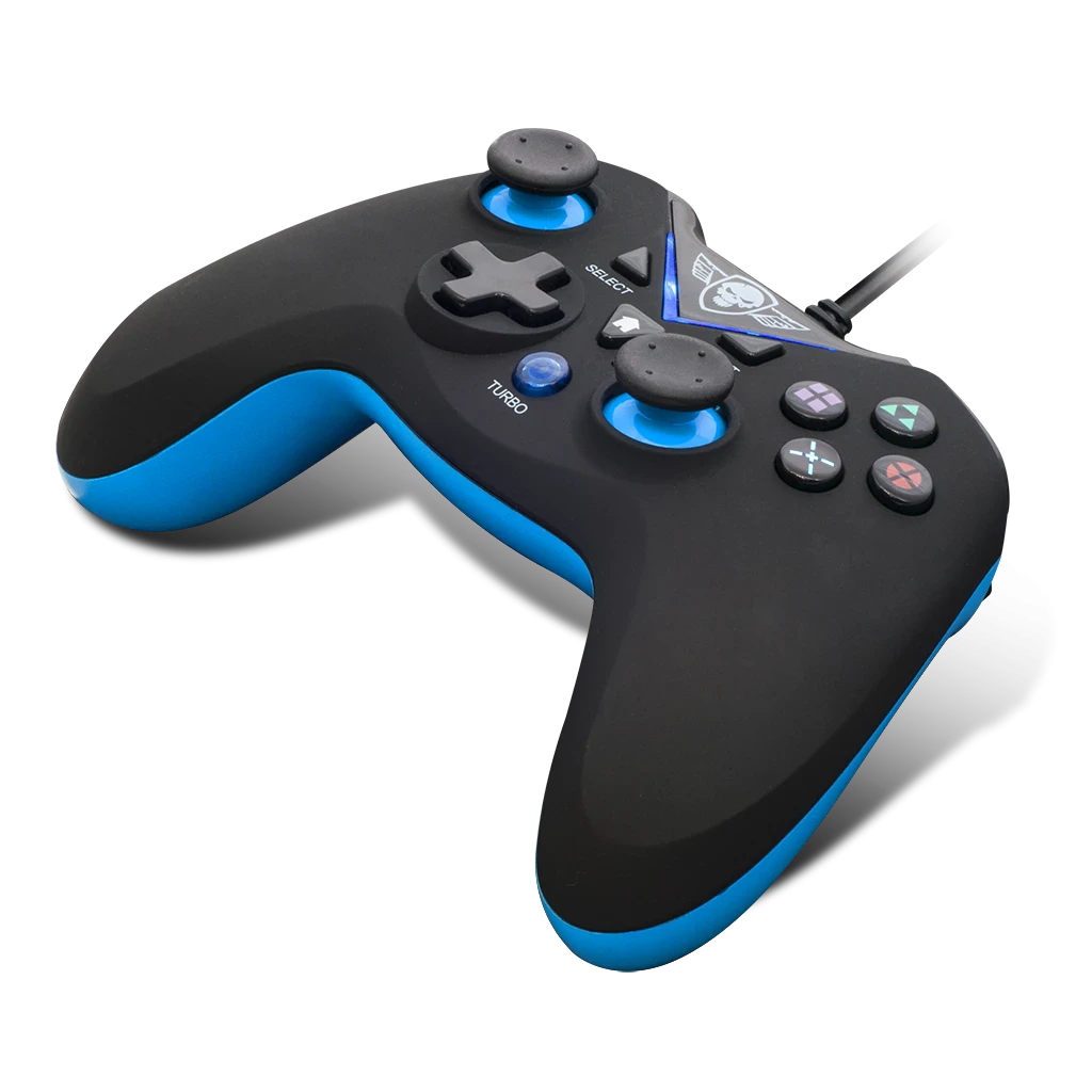 Controller Gaming Spirit of Gamer XGP pentru PS3 cu Fir 1.8m si 12 Butoane Albastru thumb
