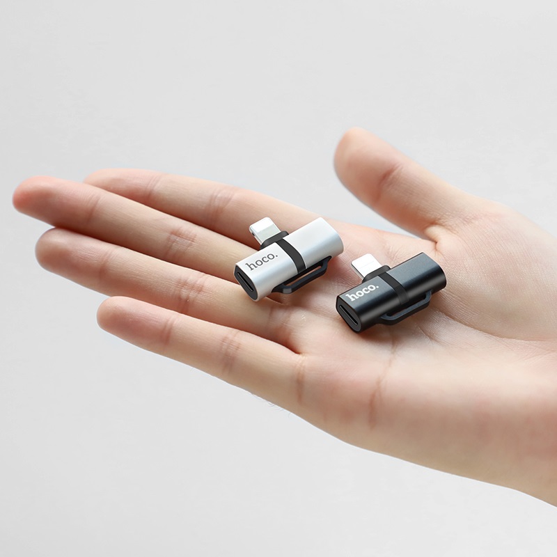 Convertor audio lightning Argintiu LS20 Hoco thumb